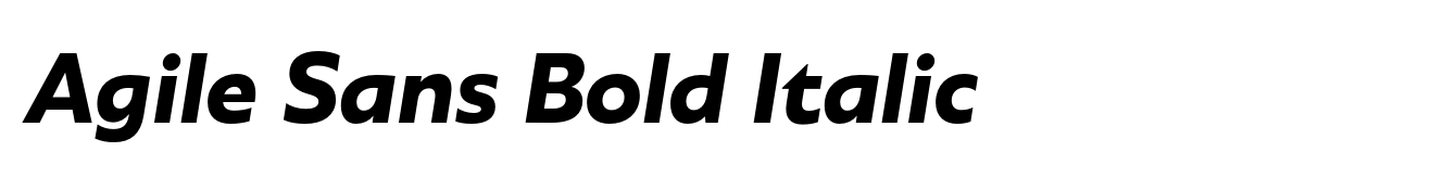 Agile Sans Bold Italic